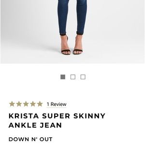 KRISTA SUPER SKINNY ANKLE JEAN size 28